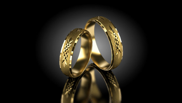 1 Paar Trauringe Hochzeitsringe Gold 333 - Breite: 5,0 mm - Stärke: 1,1mm