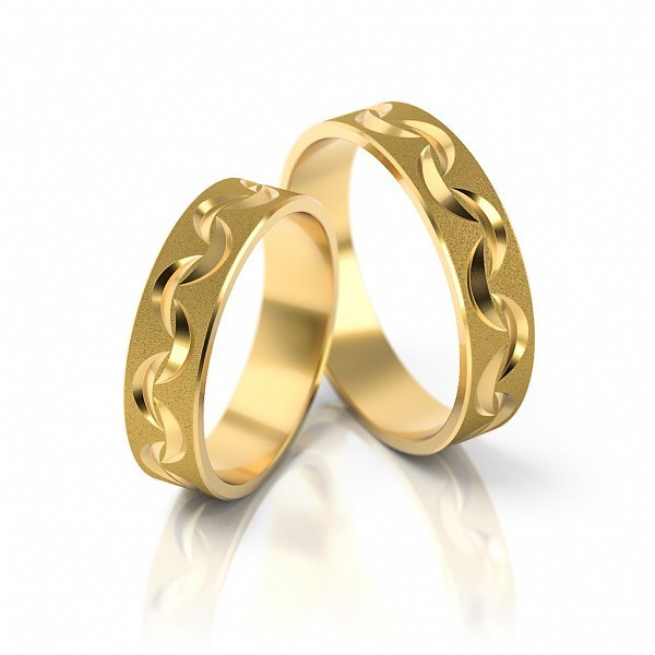 1 Paar Trauringe Hochzeitsringe Gold 333 - Breite: 5,0 mm - Stärke: 1,2mm