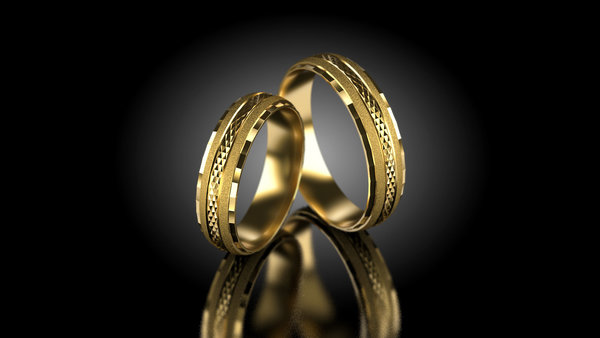 1 Paar Trauringe Hochzeitsringe Gold 750 - Breite: 5,0 mm - Stärke: 1,4mm