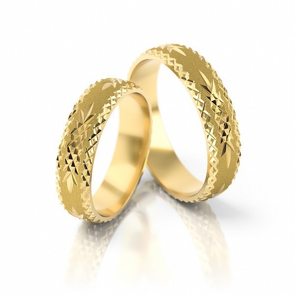 1 Paar Trauringe Hochzeitsringe Gold 585 - Breite: 5,0 mm - Stärke: 1,4mm - Neuheit