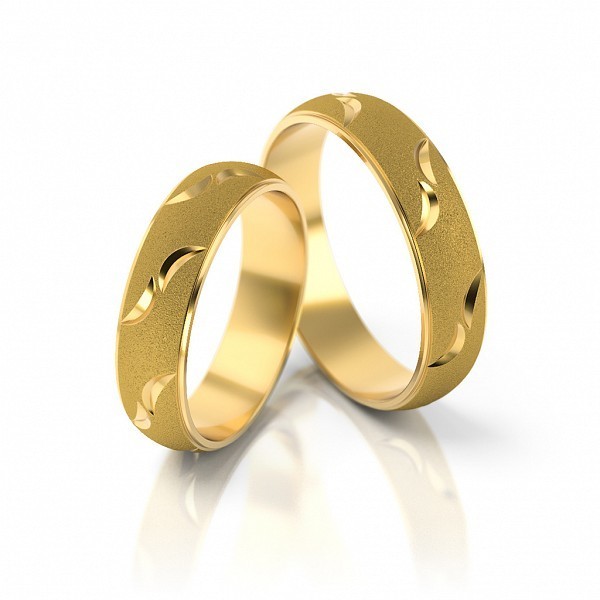 1 Paar Trauringe Hochzeitsringe Gold 585 - Breite: 5,0 mm - Stärke: 1,4mm