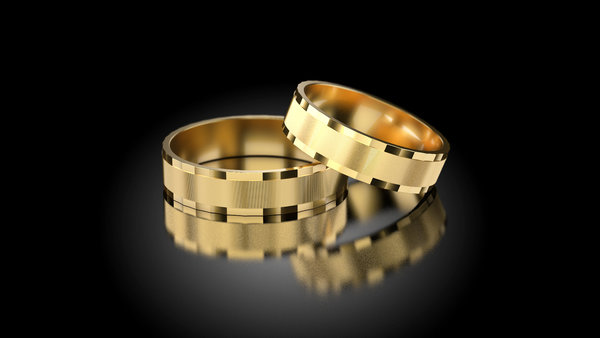 1 Paar Trauringe Hochzeitsringe Gold 750 - Breite: 5,0 mm - Stärke: 1,2mm
