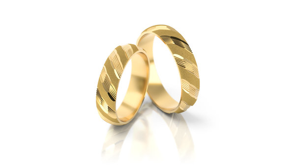1 Paar Trauringe Hochzeitsringe Gold 585 - Breite: 5,0 mm - Stärke: 1,2mm
