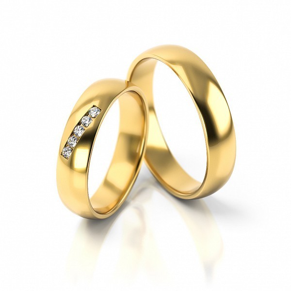 1 Paar Trauringe Hochzeitsringe Gold 333 - Breite: 5,0 mm - Stärke: 1,6mm