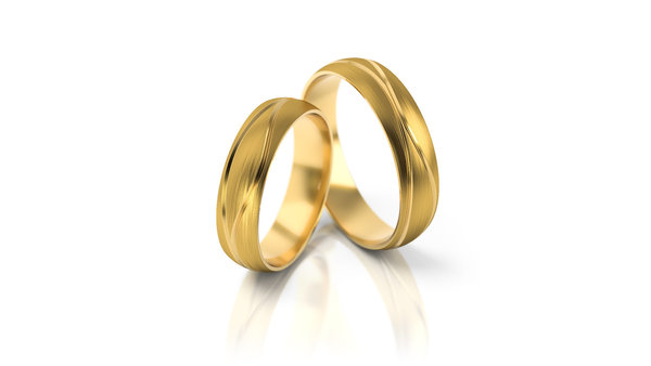 1 Paar Trauringe Hochzeitsringe Gold 333 - Ring Breite: 5mm - Längsmatt