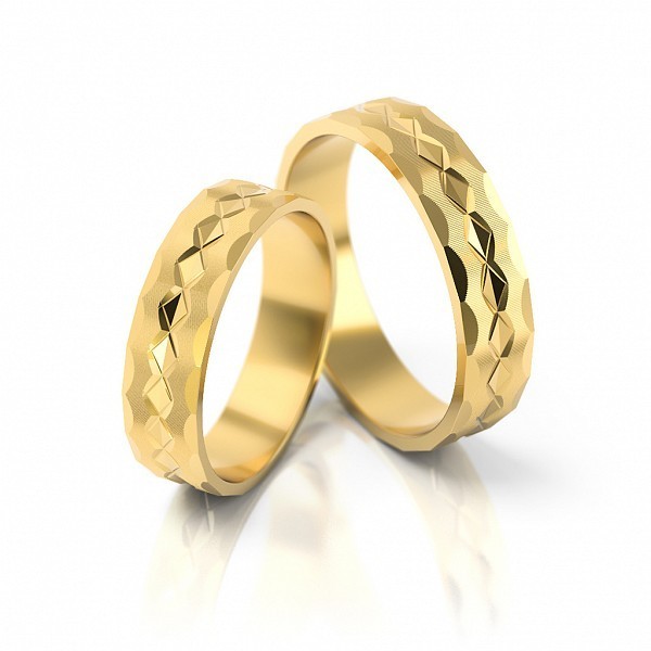 1 Paar Trauringe Hochzeitsringe Gold 585 - Breite: 4,0 mm - Stärke: 1,4mm