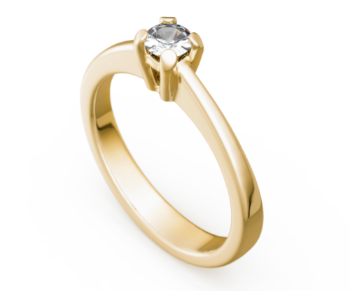Antragsring - Verlobungsring - Gold 585 Gelbgold Brillant 0,50ct TW/SI - TOP