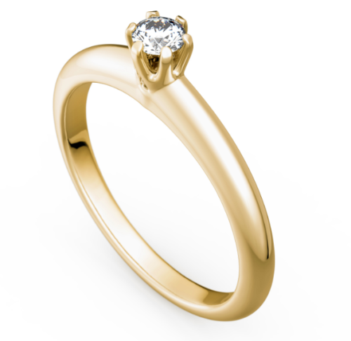Antragsring - Verlobungsring - Gold 585 Weißgold Brillant 0,25ct TW/SI - TOP