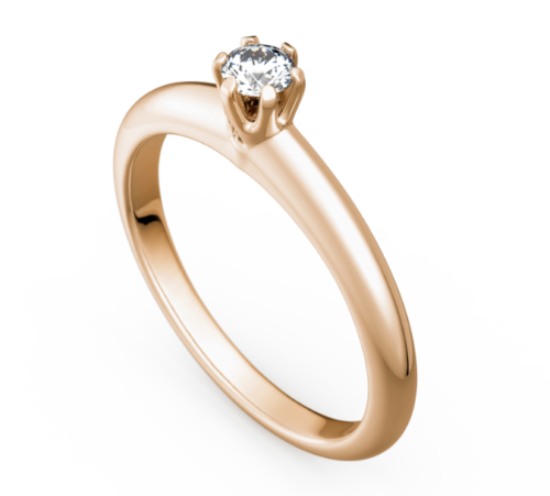 Antragsring - Verlobungsring - Gold 585 Weißgold Brillant 0,20ct TW/SI - TOP