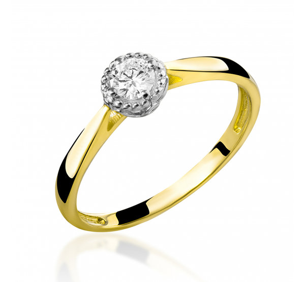 Antragsring - Verlobungsring - Gold 585 mit Diamant 0,15ct - Bicolor