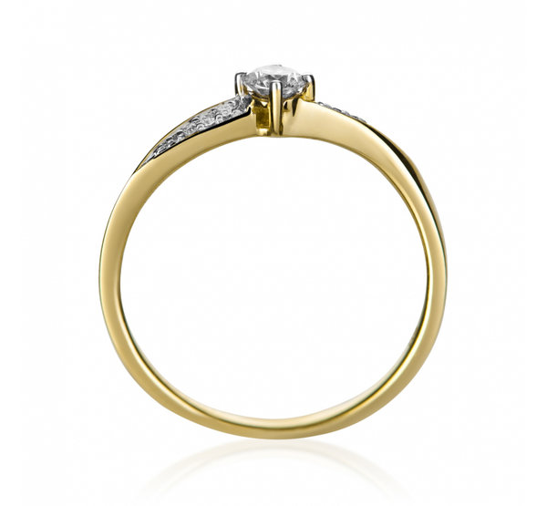 Antragsring - Verlobungsring - Gold 585 mit Diamanten 0,21ct - Bicolor
