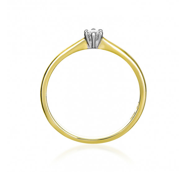 Antragsring - Verlobungsring - Gold 585 mit Diamant 0,05ct - Bicolor
