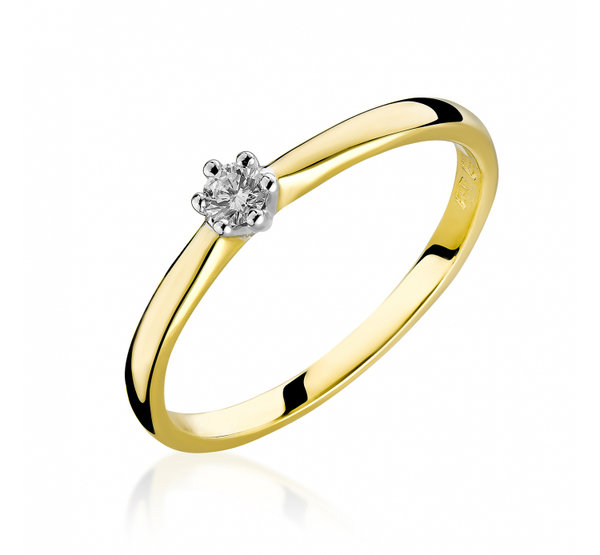 Antragsring - Verlobungsring - Gold 585 mit Diamant 0,05ct - Bicolor