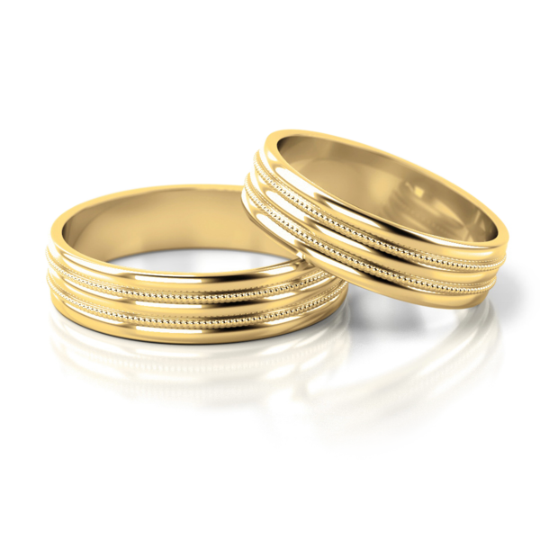 1 Paar Trauringe Hochzeitsringe Gold 333 - Breite: 5,0 mm - Stärke: 1,45mm
