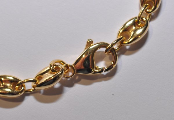 Goldkette Gold 585 Schiffsanker / Bohnenkette Breite 5,5mm - Länge 60cm