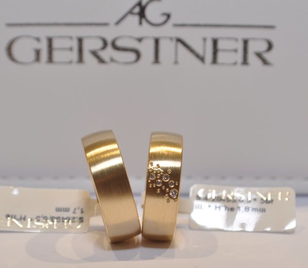 Trauringe - Gerstner - 28493 - Gold 585 mit 5 Brillanten 0,038ct