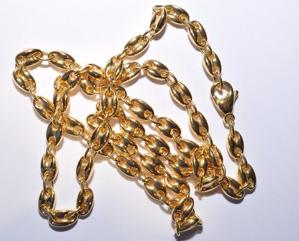 Goldkette Gold 585 Schiffsanker / Bohnenkette Breite 5,5mm - Länge 50cm