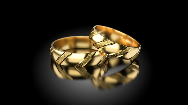 1 Paar Trauringe Hochzeitsringe Gold 333 - Breite: 6 u. 7mm - Stärke: 1,2mm