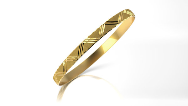 Armband Armreif - Gold 333 - Breite 6mm - Gold 8K - Gelb-, Rot oder Weißgold