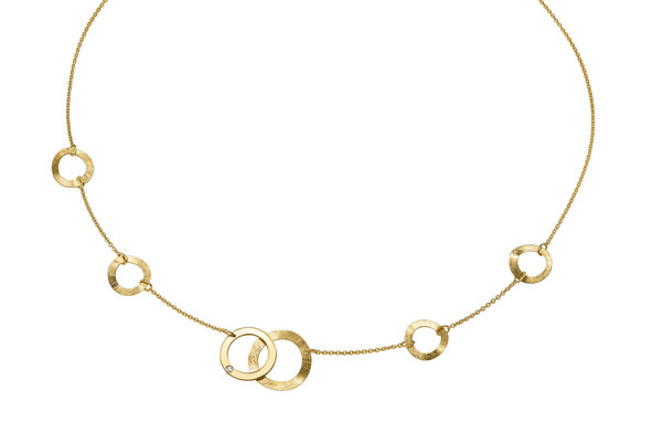 Collier aus Gold 333 mit Zirkonia und modischen Ringen