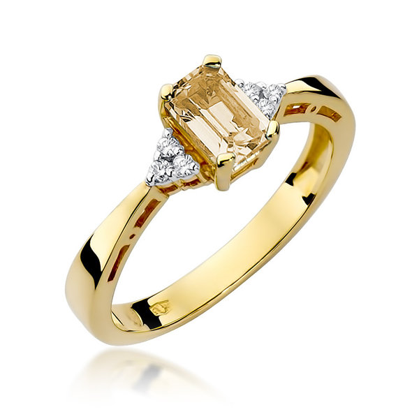 Antragsring - Verlobungsring - Gold 585 Gelb- oder Weißgold mit Zentralstein und Nebensteine