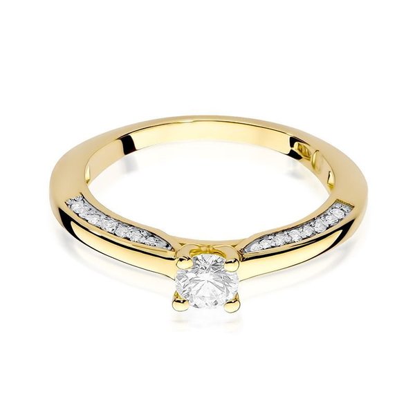 Antragsring - Verlobungsring - Gold 585 Gelb- oder Weißgold mit Hauptstein Diamant 0,3ct.