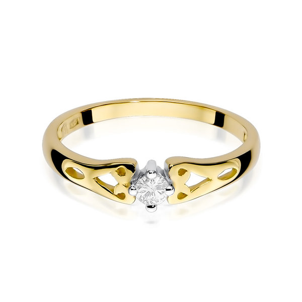Antragsring - Verlobungsring - Gold 585 Gelb- oder Weißgold mit Diamant 0,10ct.