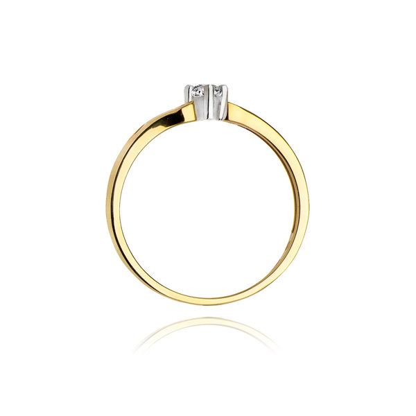 Antragsring - Verlobungsring - Gold 585 Gelb- oder Weißgold mit Diamant 0,10ct.