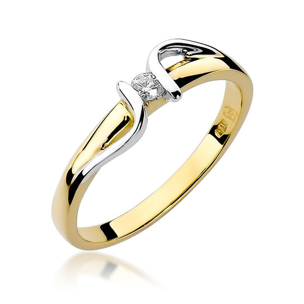 Antragsring - Verlobungsring - Gold 585 Gelb- oder Weißgold mit Diamant 0,05ct.