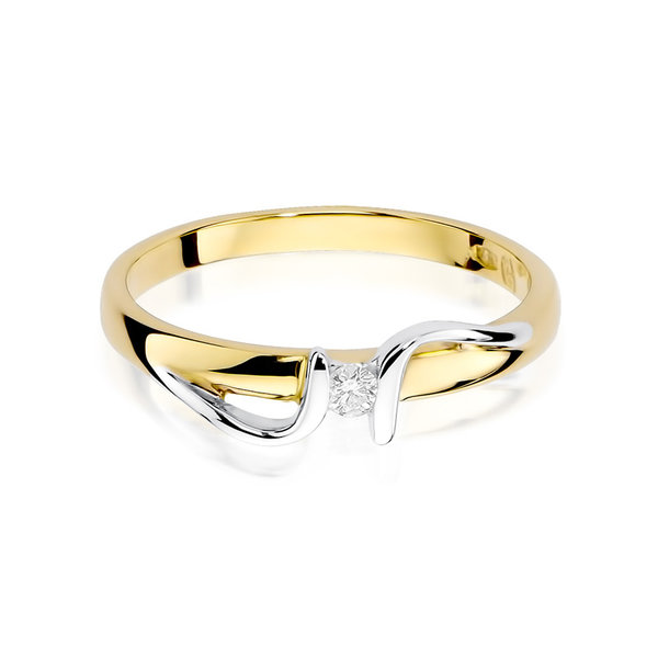 Antragsring - Verlobungsring - Gold 585 Gelb- oder Weißgold mit Diamant 0,05ct.
