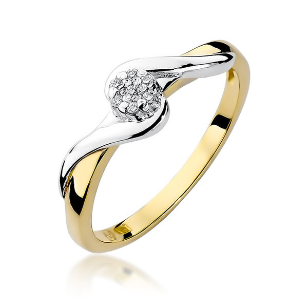 Antragsring - Verlobungsring - Gold 585 Gelb- oder Weißgold mit Diamant 0,04ct.