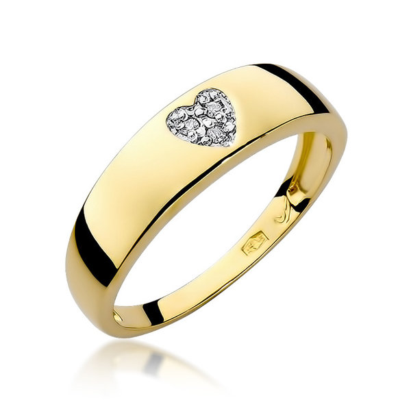 Antragsring - Verlobungsring - Gold 585 Gelb- oder Weißgold mit Diamant 0,04ct.
