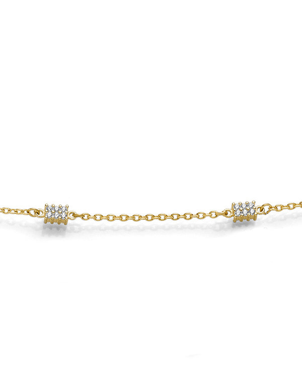 Gold 333 Armband mit Zirkonia - Länge: 19 cm