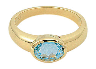 Ring aus Gelbgold 585 mit Aquamarin
