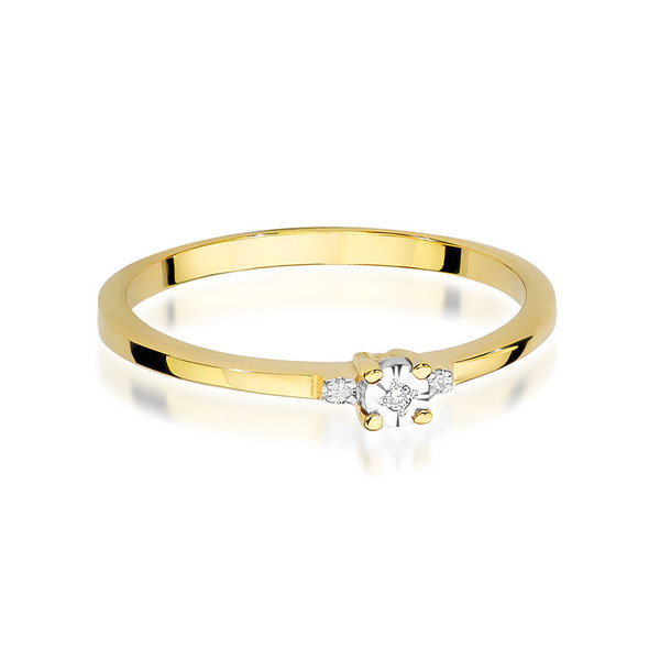 Verlobungsring in Gelb- oder Weißgold 585 mit Diamanten